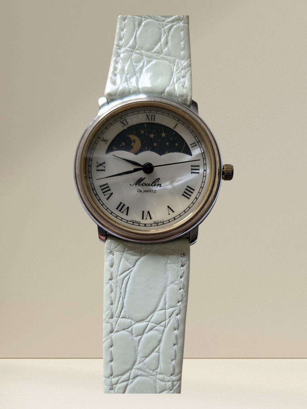 White Moonphase Quartz Women's Watch